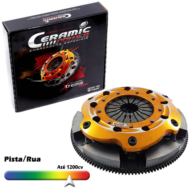 Embreagem Multidisco Xtreme Cerâmica Ajustável cubo GTI Volante Pesado Gol/ Santana/ Parati/ Saveiro/ Passat/ Voyage 1.8 e 2.0 motor AP