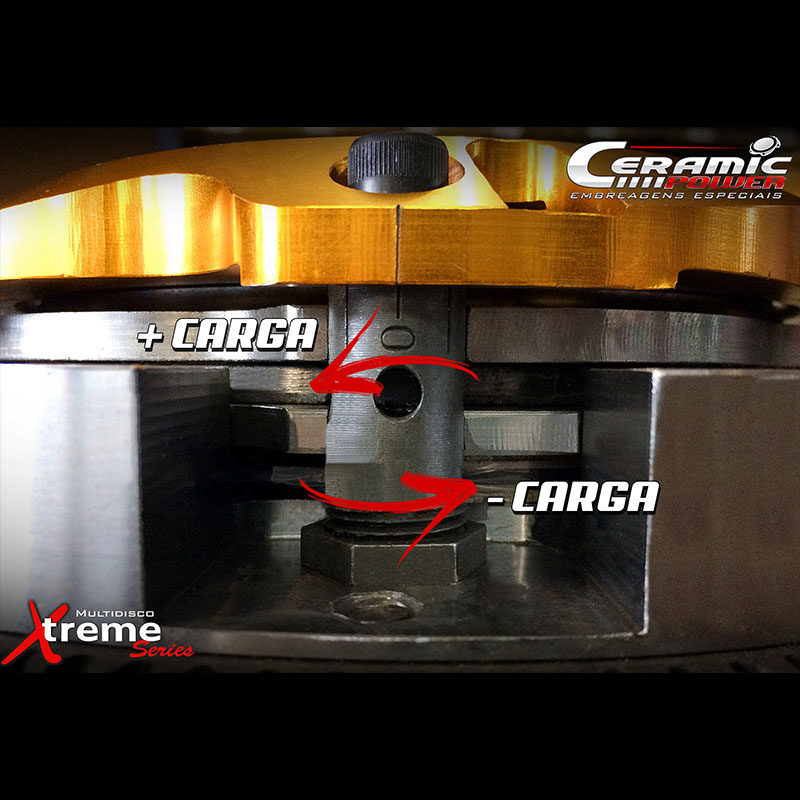 Embreagem Multidisco Xtreme Carbono Ajustável Volante Pesado Opala 4 e 6 cilindros até 1973 Estria Grossa
