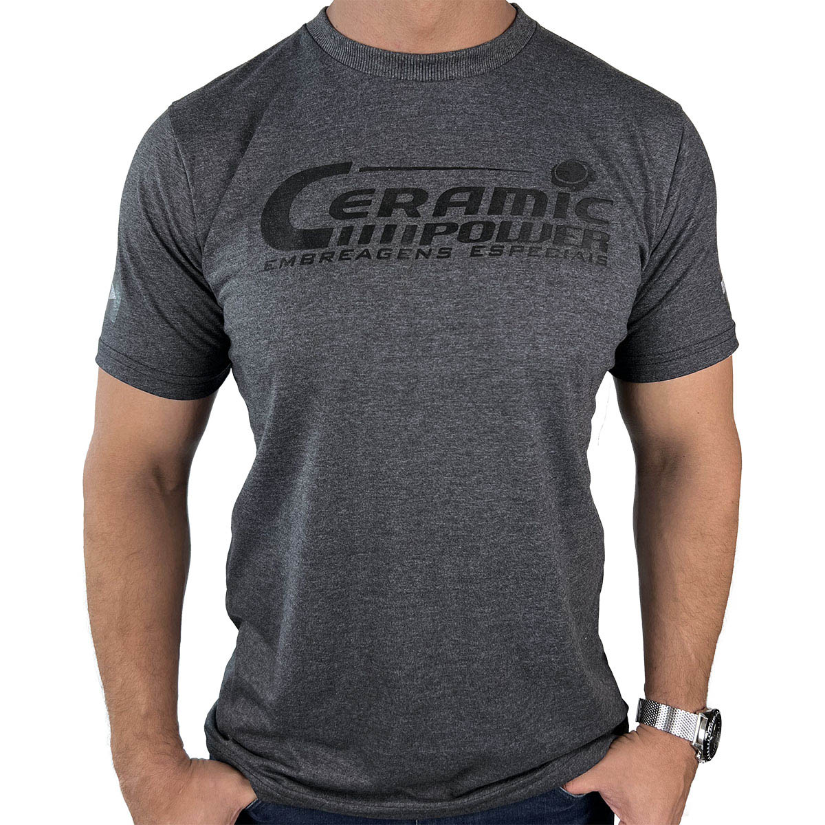 Camiseta Cinza Mescla Ceramic Power PP - P - M - G - GG - XG