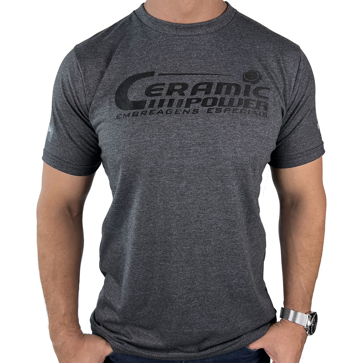 Camiseta Cinza Mescla Ceramic Power PP - P - M - G - GG - XG